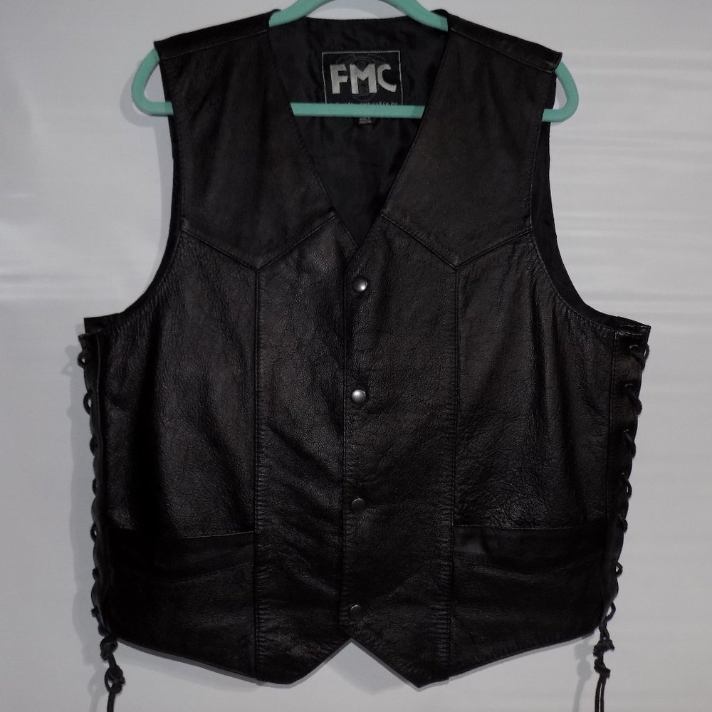 FMC Leather Motorcycle Vest
